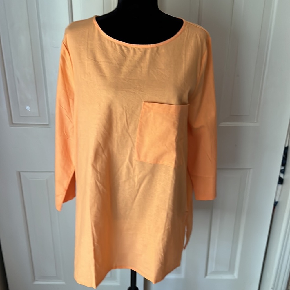 MISSLOOK peach tunic top in size 2XL in EUC